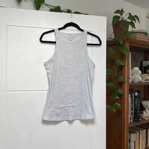 NWOT River Island ribbed racer tank in grey